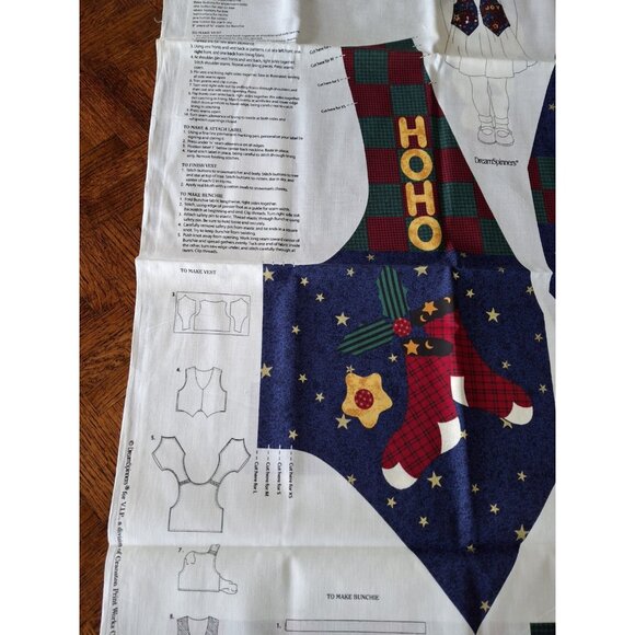 Kids' Christmas Vest DreamSpinners Fabric Panel Pattern Cut & Sew Size XS -L - Picture 4 of 7